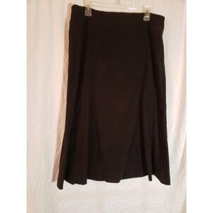 Women's Requirements Long Black Pull On Skirt Size L (H212)